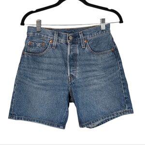 Levi’s 501 Denim Shorts Button Fly High Rise W25 Blue Classic Straight Vintage S